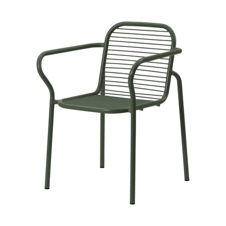 Fauteuil de repas empilable Vig métal vert - Normann Copenhagen