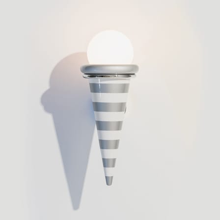 Applique Gelato - Night Tales metallo grigio / By Masanori Umeda, 1982-2020 - Memphis Milano