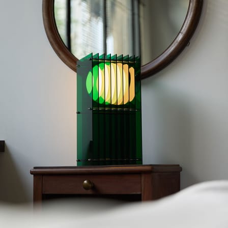 Lampe de table Lop Small Rectangle plastique vert / Lauréat Archiproducts Design Award - BANG