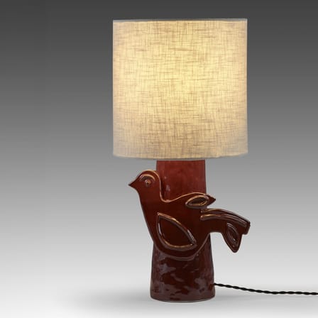 Lampe de table Paloma céramique rouge / H 52 cm - Serax