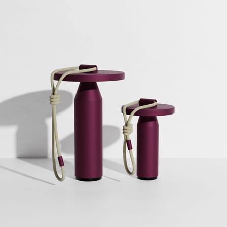Lampe extérieur sans fil rechargeable Quasar Grande LED métal violet / H 37 cm - Petite Friture