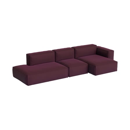 Canapé d'angle Mags Soft Low Armrest n°4 bordaeux / 3 places -  L 331 cm/ Accoudoir droite - Hay