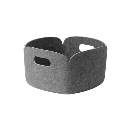 Panier Restore tissu gris / 28 x 28 cm - Bouteilles plastique recyclées - Muuto