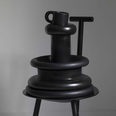 Piatto Dough ceramica nero / Ø 38 x H 3,7 cm - TOOGOOD