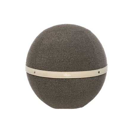 Pouf Bouclette Regular gris / Ergonomique - Ø 55 cm / Laine bouclette - BLOON PARIS