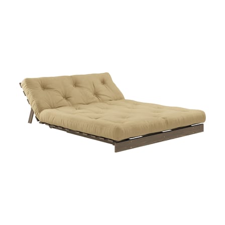 Schlafcouch Roots holz beige / B 140 cm - 3 Positionen / Struktur Braun - KARUP