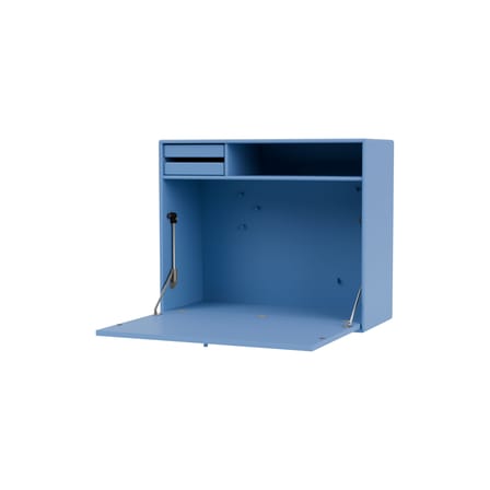 Secrétaire mural Studio bois bleu / L 69,6 x H 58,2 cm - MONTANA