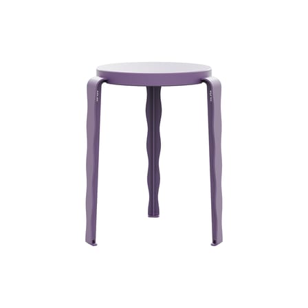 Lou Vague by Uchronia Stackable stool wood purple / Monochrome Beechwood - TIPTOE