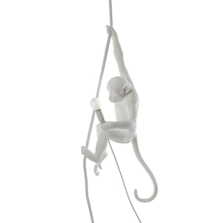 Suspension Monkey Hanging plastique blanc / Indoor - H 80 cm - Seletti