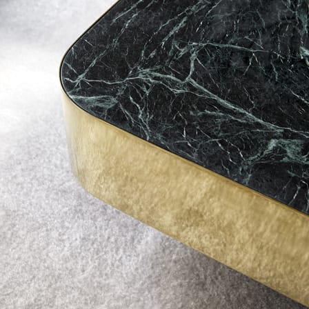 Table basse Lounge marbre vert or métal / Marbre - 120 x 80 cm - RED Edition