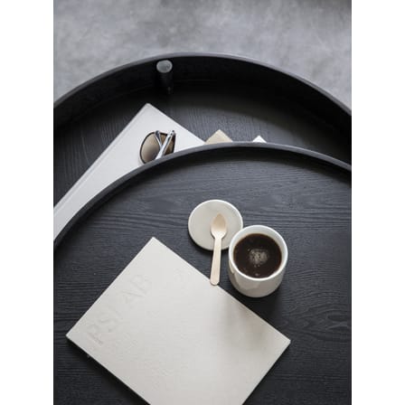 Table basse Turning table bois noir / Rangement - Ø 65 cm - Audo Copenhagen