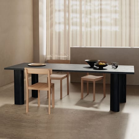 Table rectangulaire Galta Forte bois noir / 240 x 90 cm - KANN DESIGN
