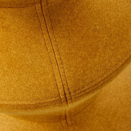 Tabouret rembourré Zig Zag Soft tissu jaune - POLSPOTTEN