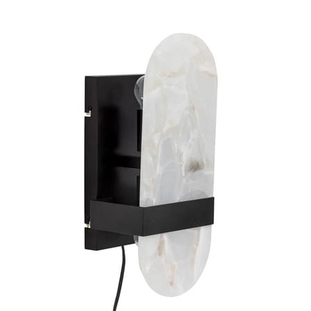 Wandleuchte mit Stromkabel Taco stein weiß / Alabaster - Bloomingville