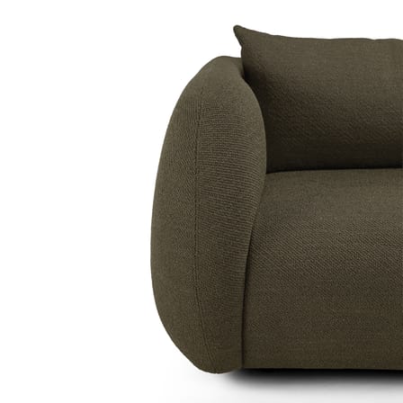 Canapé droit Figur tissu vert / 3 places - L 244 cm - Ethnicraft
