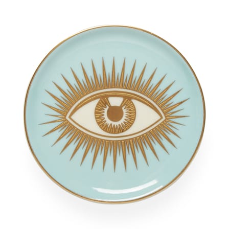Set de 4 dessous de verre Le wink céramique / Porcelaine & or - Jonathan Adler