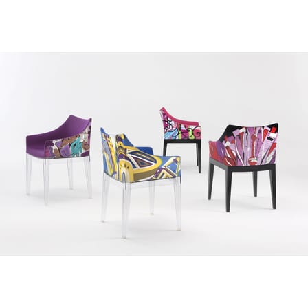 Fauteuil rembourré Madame tissu multicolore / By Emilio Pucci - Kartell