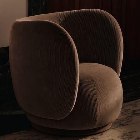 Fauteuil rembourré Rico / Velours - Ferm Living