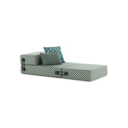 Chauffeuse convertible Trix OUTDOOR x Liberty tissu vert / Lit d'appoint - Kartell