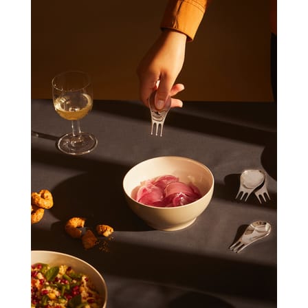 Gabel Moscardino metall / Löffel für den Aperitif 4er-Set - Alessi