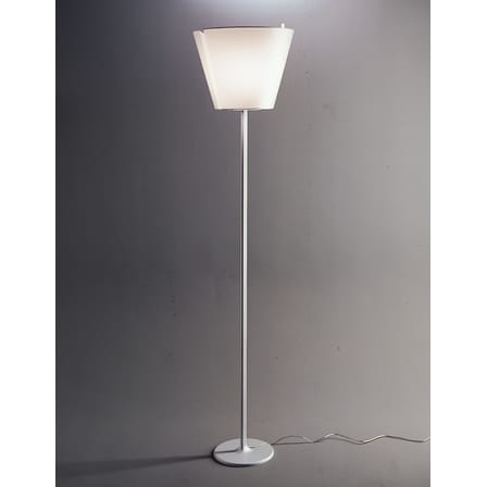Lampadaire Melampo Mega métal tissu gris / H 217 cm - Artemide