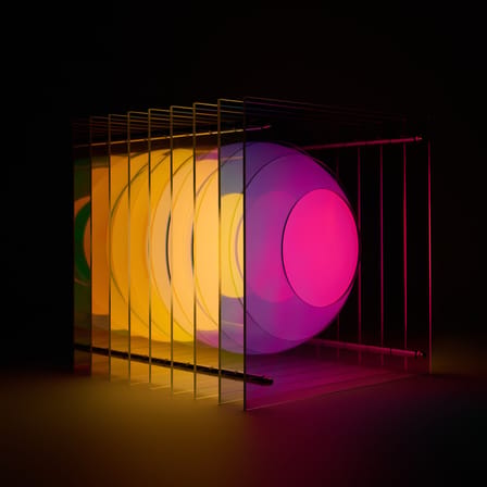 Lampe de table Lop Dreamy Big Square plastique multicolore / Reflets iridescents changeants - BANG