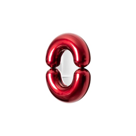 Miroir mural Zodiac Bumper Small céramique rouge / L 55 x H 70 cm - Jean-Baptiste Fastrez, 2020 - Moustache