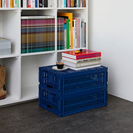 Panier Colour Crate plastique jaune Large / 34,5 x 53 cm - Recyclé - Hay