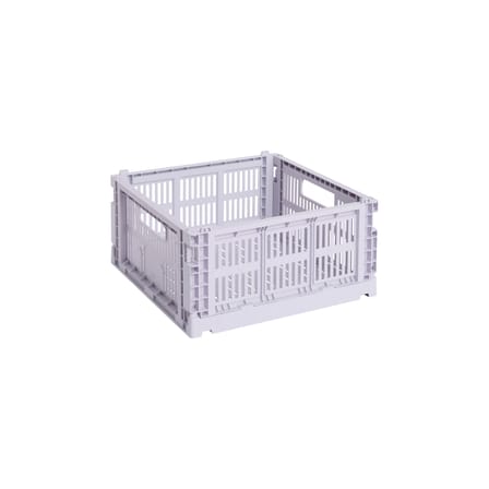 Panier Colour Crate plastique violet Medium Square / 29,5 x 29,5 cm - Hay