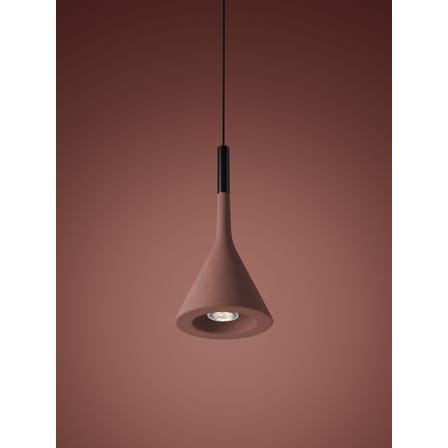Aplomb Pendant stone red Cement / Ø 17 cm x H 36 cm - Foscarini