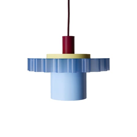 Gigi Pendant plastic material multicoloured No. 1 / Ø 28 x H 21 cm - Recycled plastic, made in France - Warren & Laetitia