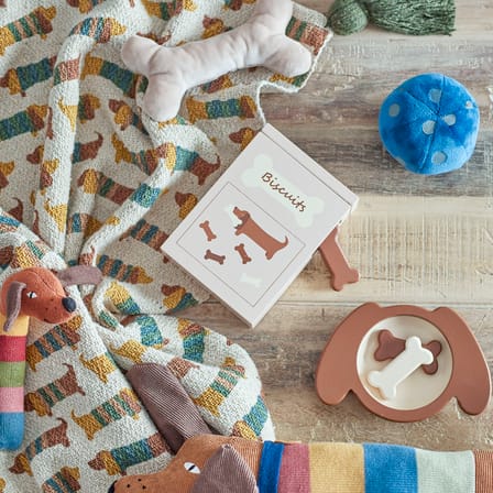 Plaid enfant Charlie tissu beige / 160 x 130 cm - Bloomingville