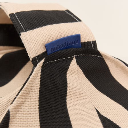 Pouf enfant Vibes tissu noir / Ø 70 cm - NOBODINOZ