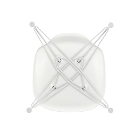 Sedia DSR - Eames Plastic Side Chair materiale plastico bianco / (1950) - Gambe bianche - Vitra
