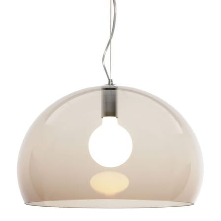 Suspension FL/Y plastique marron / Ø 52 cm - PMMA recyclé - Kartell