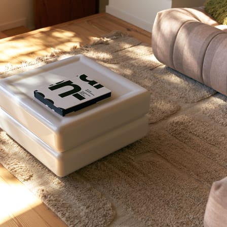 Table basse Space bois blanc / 60 x 60 x H 32 cm - HK LIVING