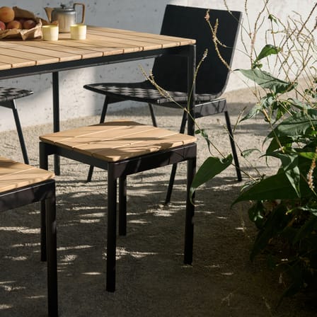 Table d'appoint Ville AV47 bois naturel / 40 x 39,5 cm x H 46 cm - &tradition
