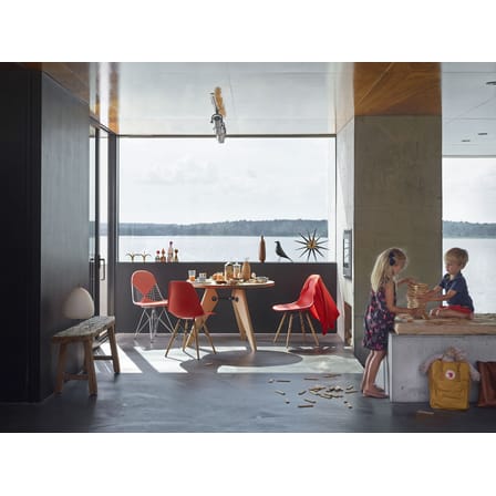 Table ronde Guéridon bois naturel / Ø 105 x H 74 - By Jean Prouvé, 1949 - Vitra