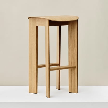Tabouret haut Chisel 30 High bois naturel / H 75 cm - Hay