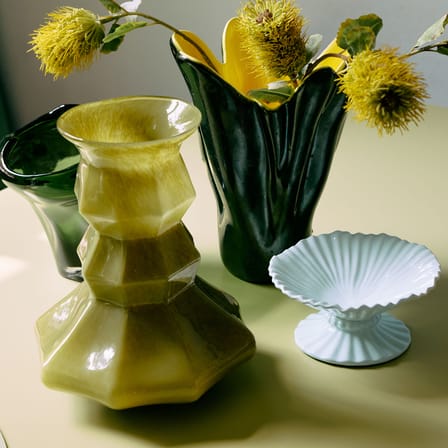 Vase Silhouette verre vert - HK LIVING