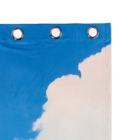 Vorhang Toiletpaper - Clouds Left textil blau / 280 x 140 cm - Polyester - Seletti