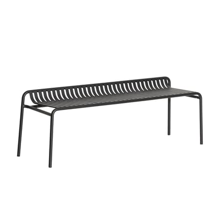 Bank Week-End metall schwarz / Aluminium - L 158 cm - Petite Friture