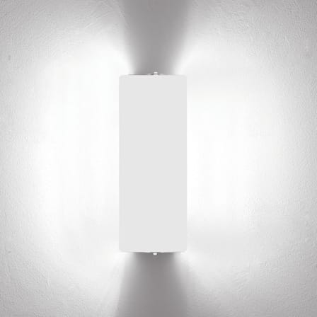 Applique  metallo bianco con alette orientabili doppie LED /Charlotte Perriand, 1965 - Nemo