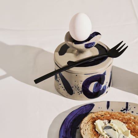 Boîte Sophia 02 céramique bleu / Ø 12,5 x H 13 cm - Serax