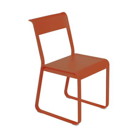 Chaise Bellevie V2 métal orange / Piètement traîneau - Fermob