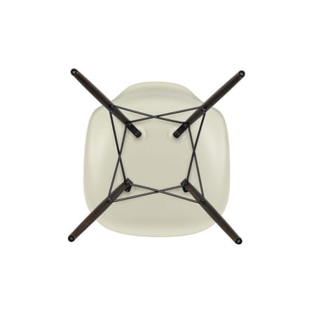 Chaise RE DSW - Eames Plastic Side Chair plastique gris / (1950) - Pieds bois foncé / Recyclé - Vitra