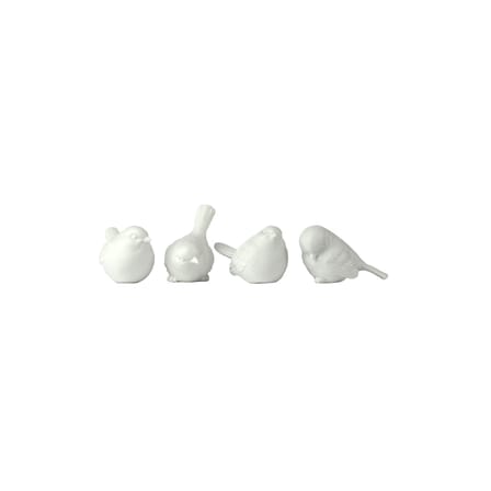 Set de 4 décorations Moineaux / Porcelaine - Pols Potten