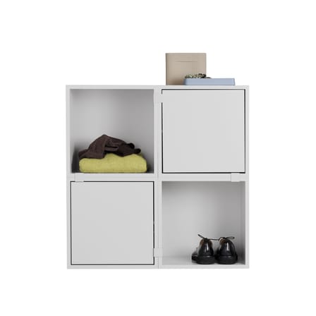 Étagère Stacked bois blanc / Configuration 4 - L 87 x H 87 cm - Muuto