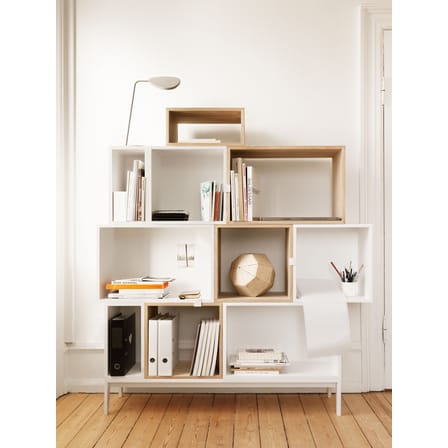 Étagère Stacked bois naturel / Medium carré 43x43 cm / Sans fond - Muuto