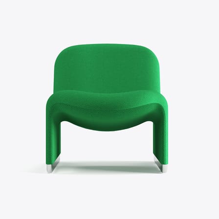Fauteuil rembourré Alky tissu vert / Giancarlo Piretti, 1970 - ANONIMA CASTELLI